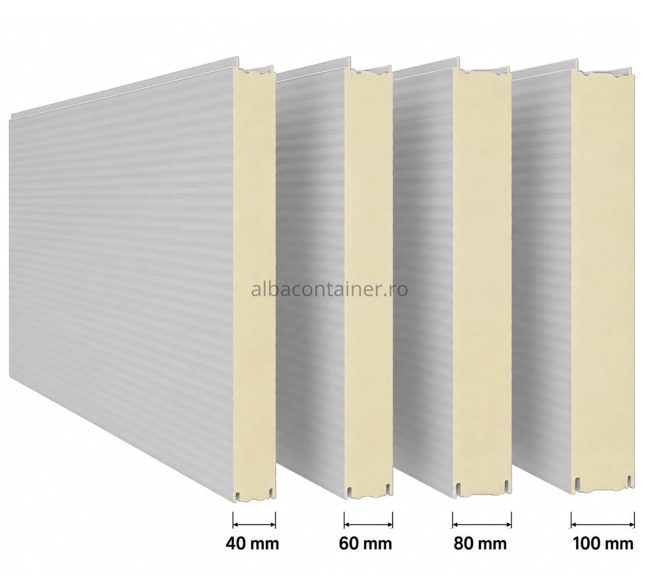 grosime panouri sandwich container